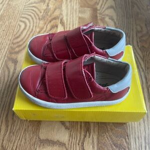 Old Soles Kids Byron Bay Red Leather Sneakers. Size 9 Toddler